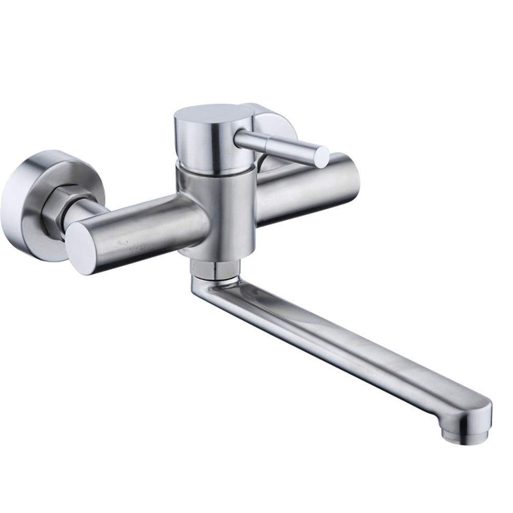 Mitigeur mural inox 304 eau chaude cuisine avec aérateur rotatif