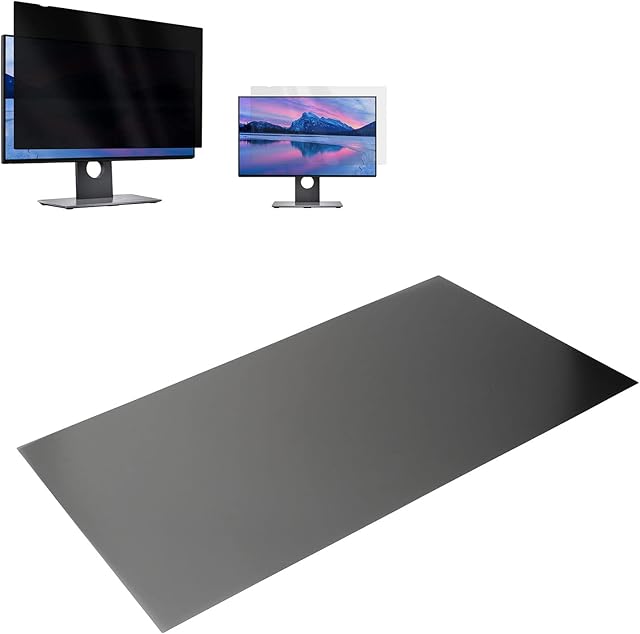 23.6 Inch Computer Privacy Screen Filter 16:9 for Widescreen Monitor, Anti Glare Anti Scratch Protector Film, Eye Protection for PC Desktop, Simple Installation