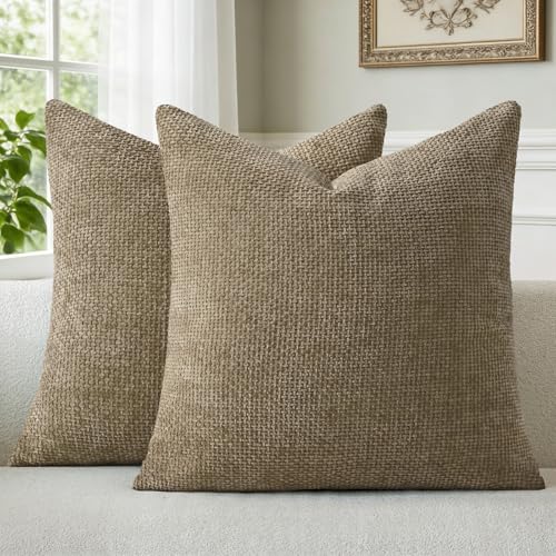 a moment Kissenbezug 50x50 Braun Chenille 2er Set Dekokissen Kissenbezüge Muster Sofakissen Zierkissen Couchkissen Deko Waschbar Flauschig Kissenhülle für Sofa Wohnzimmer Schlafzimmer a moment Kissenbezug 50x50 Braun Chenille 2er Set Dekokissen Kissenbezüge Muster Sofakissen Zierkissen Couchkissen Deko Waschbar Flauschig Kissenhülle für Sofa Wohnzimmer Schlafzimmer