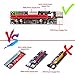 Ubit 12 Pack Latest PCI-E Riser Express Cable 16X to 1X (6pin / MOLEX/SATA) with Led Graphics Extension Ethereum ETH Mining Powered Riser Adapter Card+60cm USB 3.0 Cable