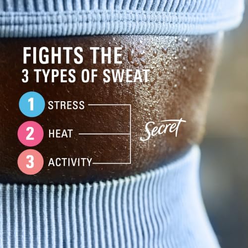 Image of Secret Clinical Strength Invisible Solid Antiperspirant Deodorant for Women, 100HR Sweat & Odor Protection, 3X Stress Protection with Hyaluronic Acid, PH Balanced, Completely Clean Scent, 2.6 oz