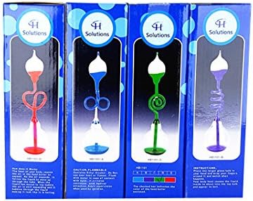 C&H Solutions Colorful Office Thinking Hand Boiler, Glass Science Energy Transfer, Children Science Experiment, Love Birds Color Meter Hand Boiler, 2 Pcs (Purple&Red)