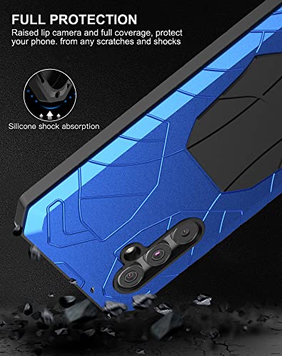 Foluu Galaxy A54 5G Case, Galaxy A54 5G Metal Phone Case, Aluminum Metal Shockproof Bumper Frame Case Soft Rubber Silicone Military Heavy Duty Hard Case For Samsung Galaxy A54 5G 2023 (Blue) #TOP3