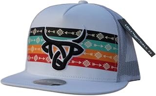 LOST CALF Aztec Print Arrow White Mesh - Hats Cap
