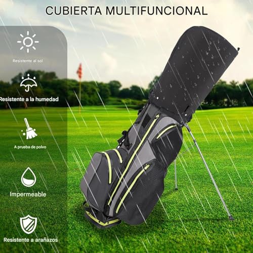Funda impermeable para bolsa de golf y protector de palos resistente al agua 7