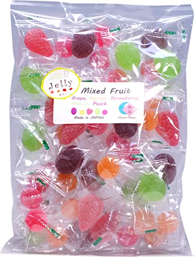 Mayca Moon Mochi Chewy Texture Jelly Candy Mixed Fruit Flavor Soft Gummy Type Individually Wrapped 350G #TOP1