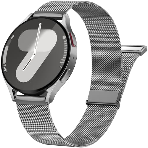 Ouwegaga���^���o���h Galaxy Watch 7 �o���h 6 5 4 FE 40mm 44mm/Watch 5 Pro 45mm/6 4 Classic�ɑΉ� 20mm �X�e�����X�X�`�[�� �~���l�[�[���[�v ���C�N���X�v�X�g���b�v Samsung
