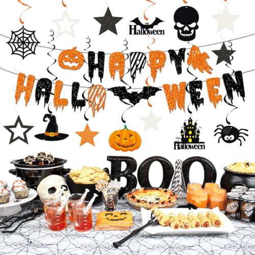Image of Happy-Halloween Party-Decorations Indoor-Wall Ceiling-Decor Streamers