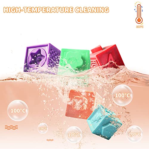 Eppo 12Pcs Baby Blocks Soft Building Blocks For Baby Toys Montessori Sensory Infant Bath Toysteethers Toy For Toddlers Babies 6 9 Month 1 2 3Year Old Up #TOP3