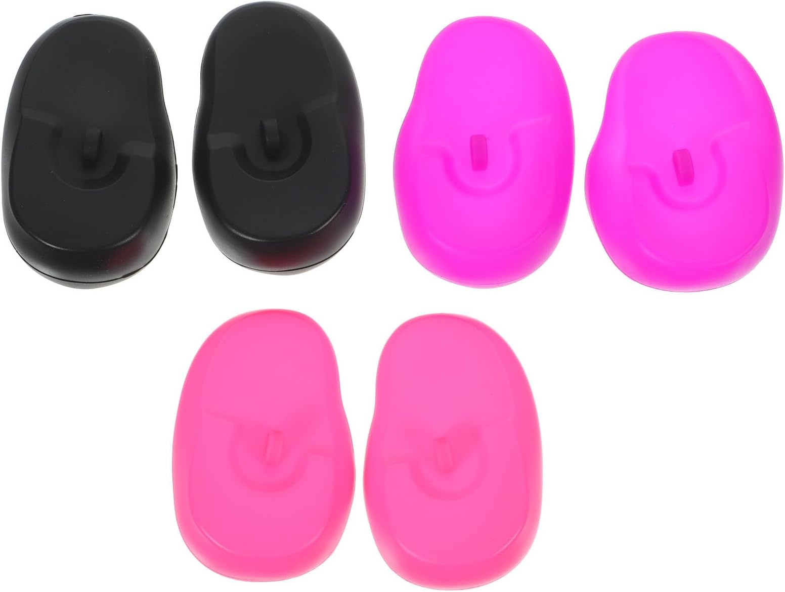 Ear Covers for Hair Dye: 3 Pairs Silicone Ear Covers for Hair Dye, Shower, Bathing - Professional Hairdressing Protectors - Multi-Color