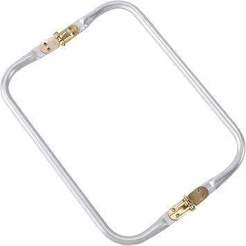 Lekgavd 9.8" Metal Purse Frame, Rectangle Clasp Bag Handle, 1 Set, Silver