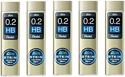 Ain Mechanical Pencil Leads 0.2mm HB, 5 Pack/total 100 Leads Value Set