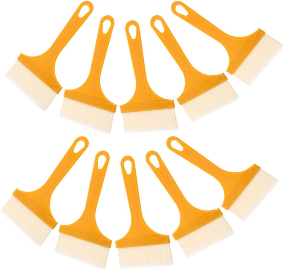 Tofficu 10-Piece High-Temperature Resistant Basting Brush Set Food-Grade Plastic Cooking Baking Brushes for Sauces Oil and Marinades for BBQ and Pastries