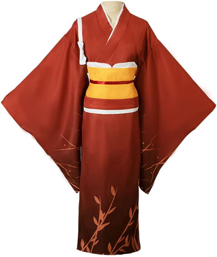 BSD Cosplay Izumi Kyouka Cosplay Kimono Red Dress Headwear Set Izumi Kyouka Costume Anime Halloween Costume for Women