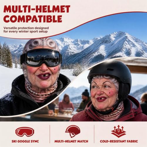 Funny Old Man Ski Mask Balaclava, Realistic Full Face Cover for Men Women - image 5