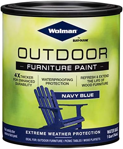 Wolman 360349 Outdoor Furniture Paint, Quart, Navy Blue, 1 Quarts (Pack of 1)