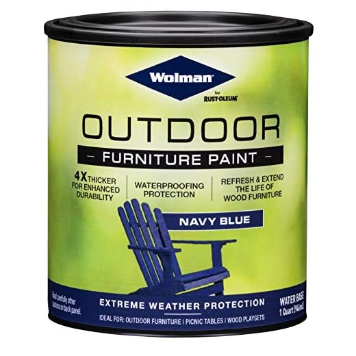 Wolman 360349 Outdoor Furniture Paint, Quart, Navy Blue, 1 Quarts (Pack of 1)