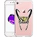 Unov Case Clear with Design Embossed Pattern TPU Soft Bumper Shock Absorption Slim Protective Cover for iPhone 8 iPhone 7 4.7 Inch(Loki Helmet)