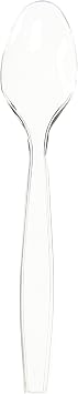 Fineline Settings Extra Heavy Cutlery Spoons, Clear 1000 Pieces