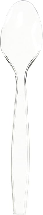 Fineline Settings Extra Heavy Cutlery Spoons, Clear 1000 Pieces