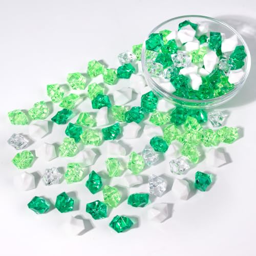 150 cristaux acrylique glaçon imitation multicolore pour vase