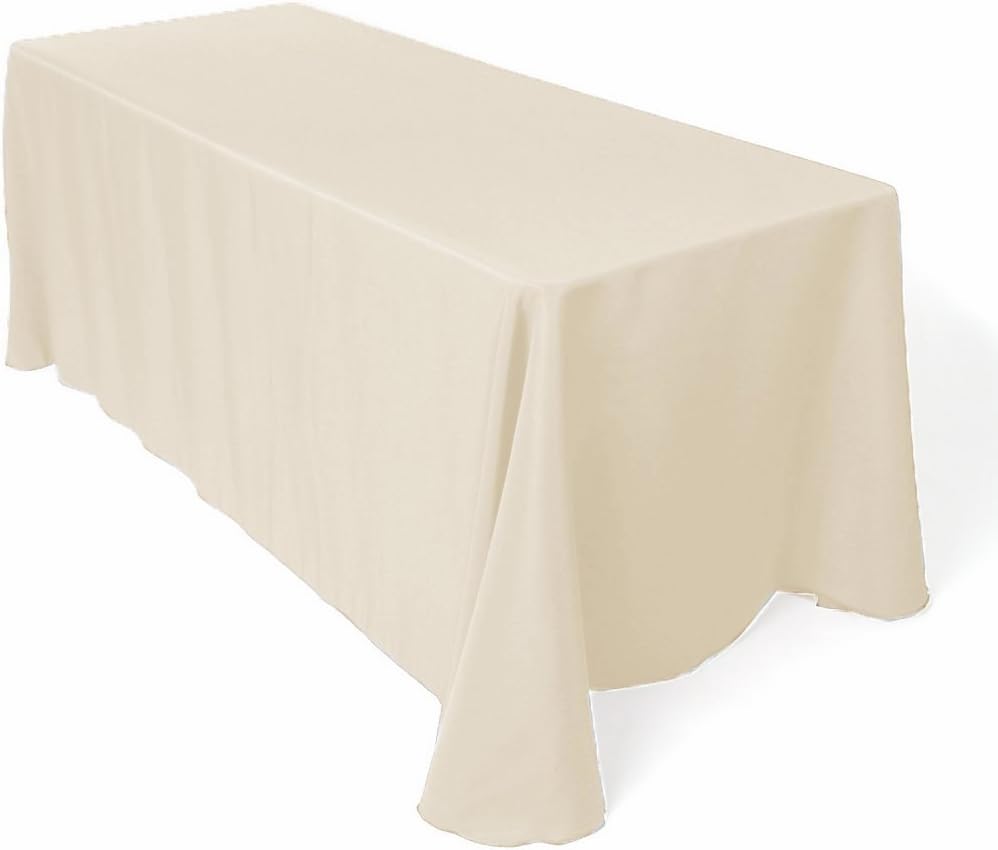 Tablecloth Polyester Rectangular Seamless 78x108 Inch (Beige)