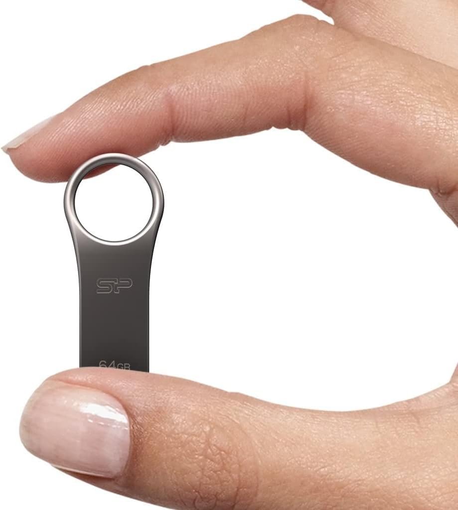 Silicon Power 32GB Jewel J80 USB 3.0 Flash Drive, Titanium (SP032GBUF3J80V1T)