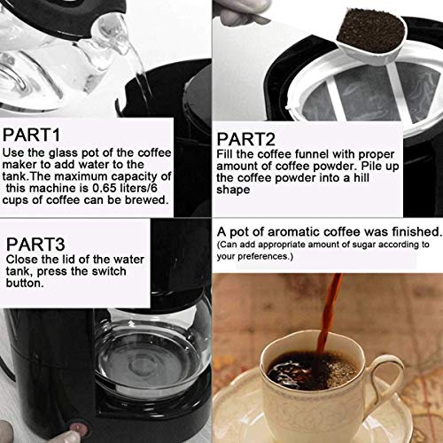 Cafetera de Goteo Con Apagado Automático 0.65 L 6 Tazas miniatura 3