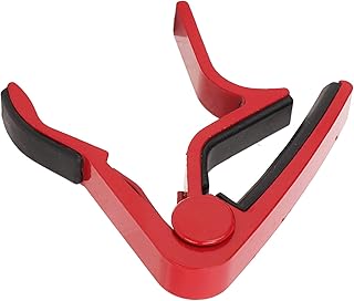 SPYMINNPOO Guitar Capo Strong Spring Scratch Resistant High Hardness Alloy Guitar Capo with 5 Picks Guitar Capo for Acoustic and Electric Guitars(Red)