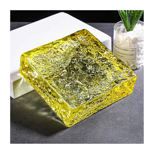 Blocs de verre jaunes transparents et cloisons en briques de cristal