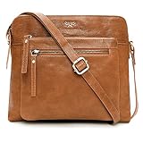 Real Leather Crossbody Purses for Women, Handmade Crossbody Bags for Women, Adjustable Strap, Triple