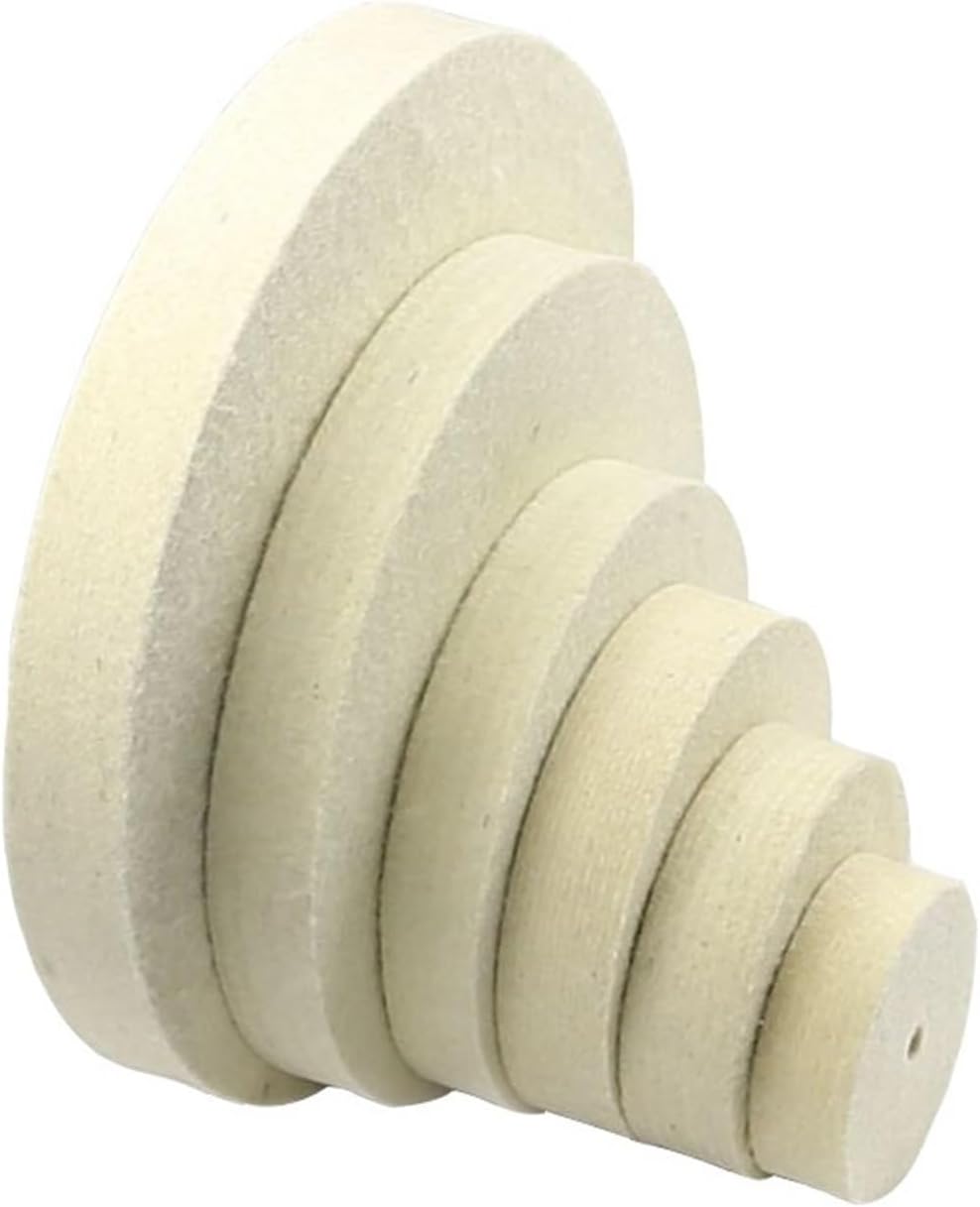 125-300mm *25mm Wool Felt Polishing Buffing Wheel Jade Metal Mirror Surface Finish Bench Grinder Tool
