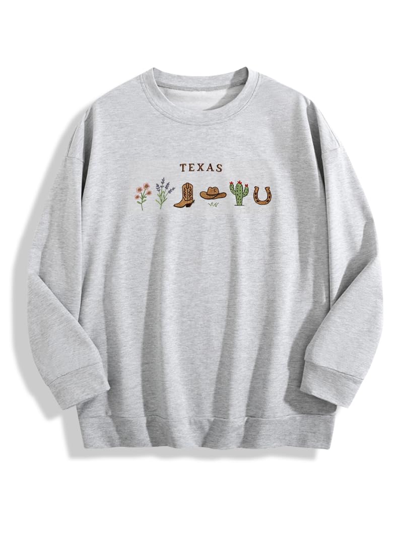 Moletom com capuz feminino estampa de cacto deserto gola redonda manga longa outono inverno Y2k roupas modernas