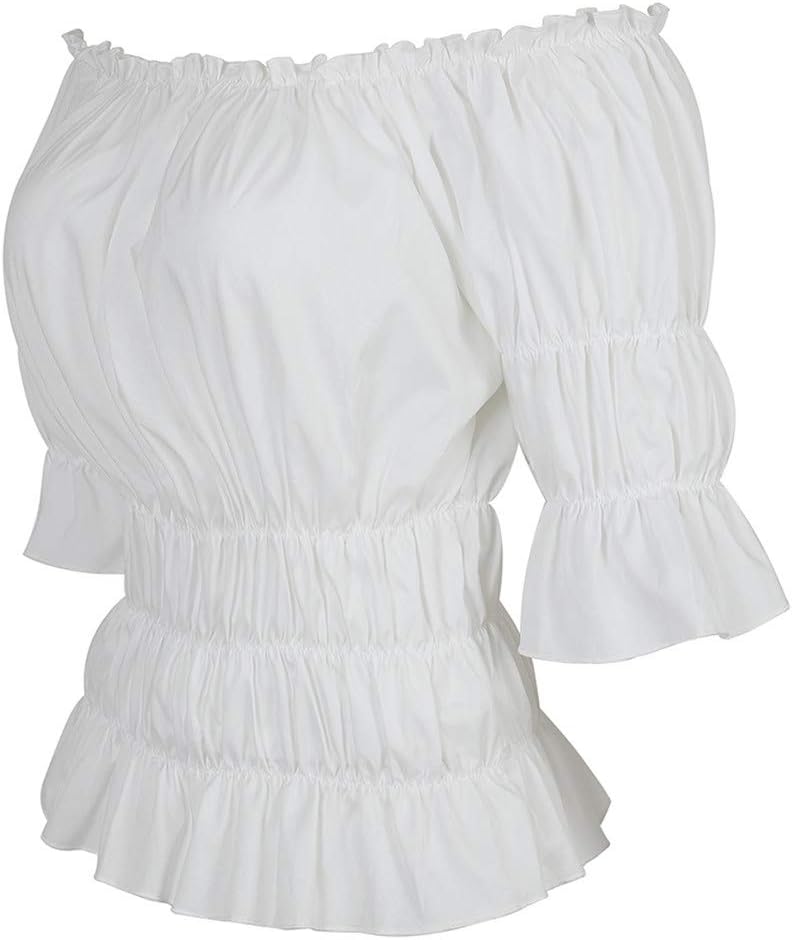Kranchungel Peasant Blouses for Women: Renaissance Shirt Halloween Costumes Woman 2026 Pirate Costume Themed Party Aged 25-35 - Image 2