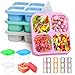 PEAKTOP 4PCS Snack-Behälter Mit 4 Fächer, Stapelbare Snackbox Mit Fächern, Snackboxen Für Erwachsene Und Kinder, 2 Kleine Soßendose, Brotdosen Set Für Picknick Reisen Schule (Rosa, Beige, Grün, Blau) MI 4 günstig Kaufen-PEAKTOP 4PCS Snack-Behälter Mit 4 Fächer, Stapelbare Snackbox Mit Fächern, Snackboxen Für Erwachsene Und Kinder, 2 Kleine Soßendose, Brotdosen Set Für Picknick Reisen Schule (Rosa, Beige, Grün, Blau)