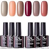 YaoShun Gel Nail Polish Kit UV Nail Gel Autumn Colors Series Gel Polish Starter Kit Gift Box, Soak Off Nail Gel Manicure Color Nail Polish Set 8ml