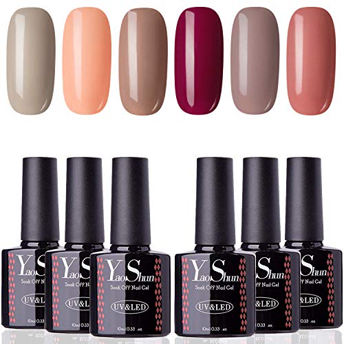 YaoShun Gel Nail Polish Kit UV Nail Gel Autumn Colors Series Gel Polish Starter Kit Gift Box, Soak Off Nail Gel Manicure Color Nail Polish Set 8ml YaoShun Gel Nail Polish Kit UV Nail Gel Autumn Colors Series Gel Polish Starter Kit Gift Box, Soak Off Nail Gel Manicure Color Nail Polish Set 8ml
