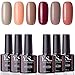 Color UV Gel Nail Polish - Long Lasting Gel Polish Nail Art DIY Manicure Kit , Soak Off Lacquer , Glitter Color Gel Nail Polish Set , Cure With LED UV Gel Nail Polish Lamp (10ml/pcs,6pcs/set)#003