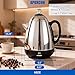 APOXCON Electric Coffee Percolator Stainless Steel Coffee Maker with Clear Brew Progress Knob & Cleaning Brush Auto Keep Warm Cordless Serving elegant design Coffee pot with On/OFF Switch (10 Cup)