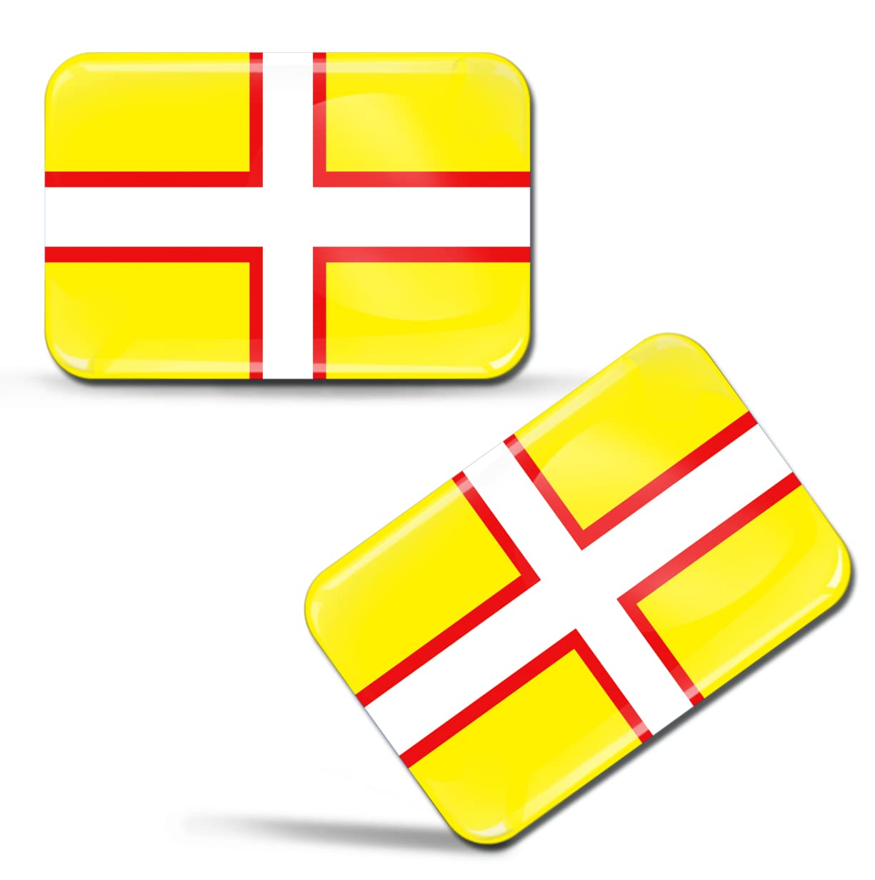 Skinoeu Multi-Coloured Skinoeu® 2 X 3D Sticker Dorset Flag England United Kingdom Uk Britain F 191