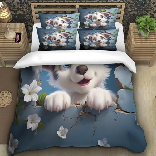 Housse de couette microfibre résistante 260x220cm anti-pli pour ado - 5