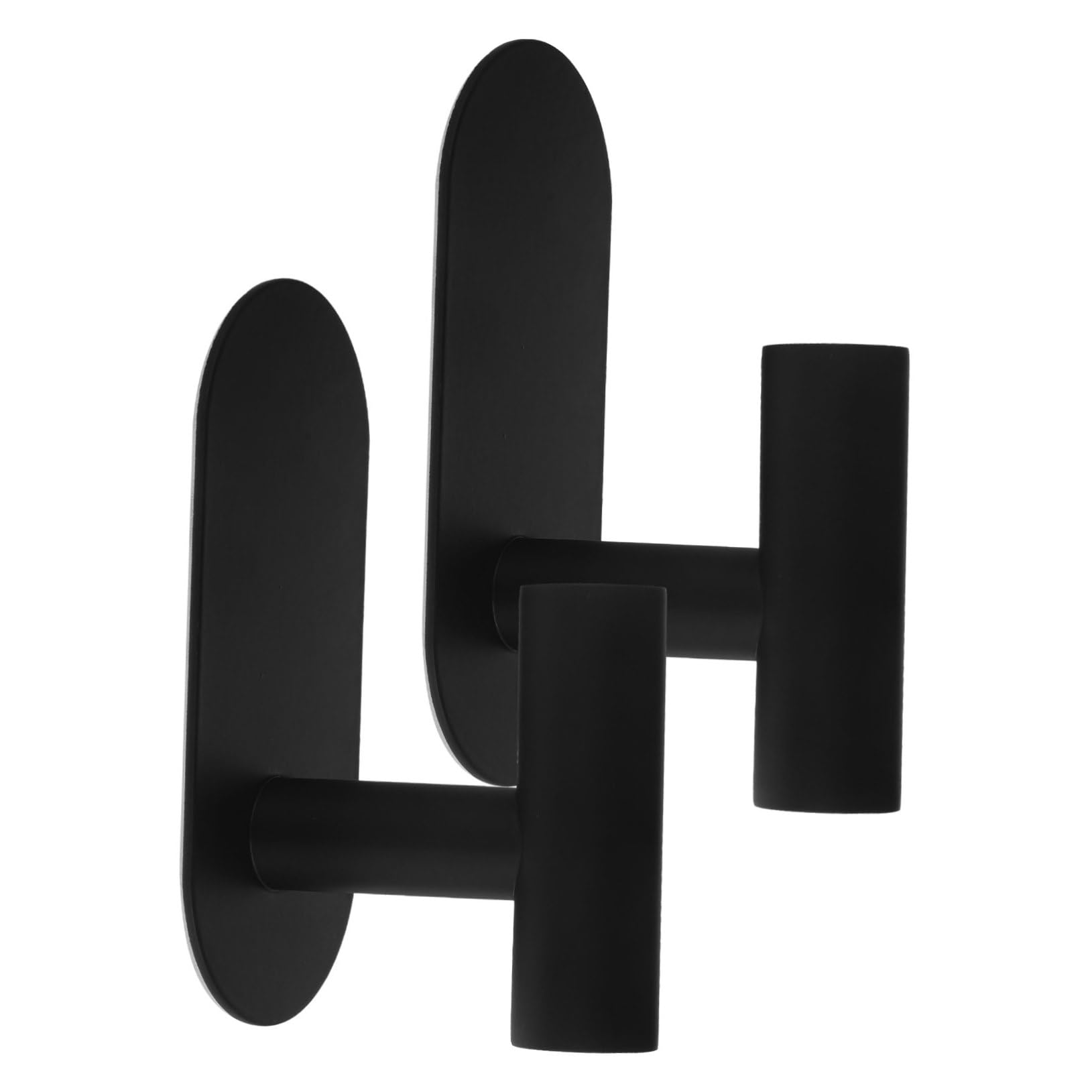 Mipcase 5 Series Gancho Adhesivo De Acero Inoxidable Baños Soporte De Pared Con Gancho Para Toallas Conformado Gancho Metálico Ganchos Para Colgar Una Servicio Pesado Negro 2 Piezas X 5