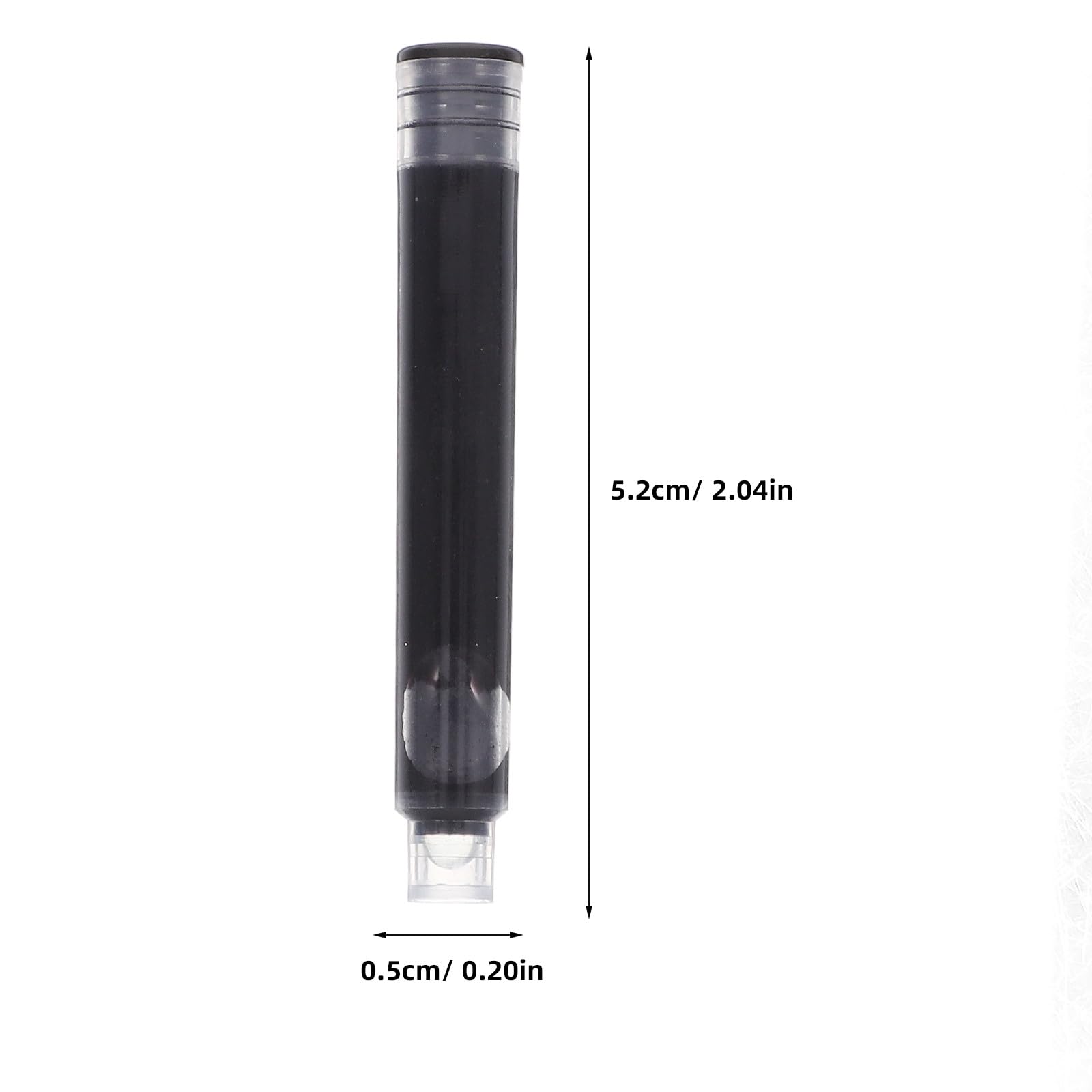 Alipis Ricariche Inchiostro Design Semplice 100 Pezzi per Penna Stilografica Portatile e Leggero Nero per Ufficio e Scuola