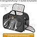 A 4 PET Transportbox Katze, Hundetasche Flugzeug für Kabine/Auto, Leicht Hunde Flugtasche mit patentieren Sicherheit Schnallen/4 Mesh/Aufbewahrungstasche, Schwarz