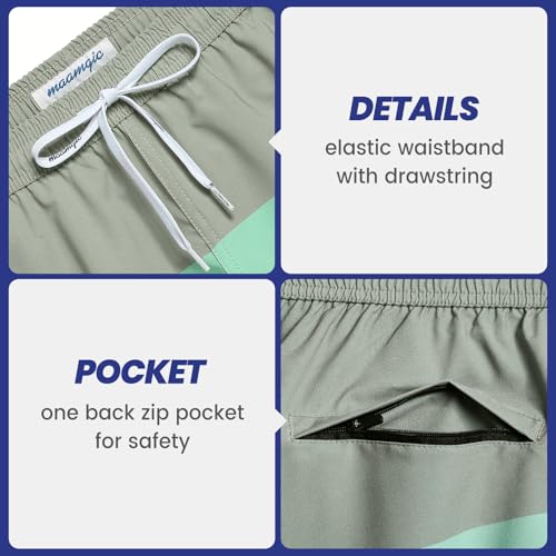 Image of maamgic Mens 7 inch Stretch Swim Trunks Quick Dry Mesh Lining Swimwear Bathing Suits