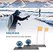 Yuecoom Ice Fishing Tip Ups, 2Pcs Ice Fishing Flags Marker Rod Tackle Automatic Floating Portable Ice Fishing Accessories