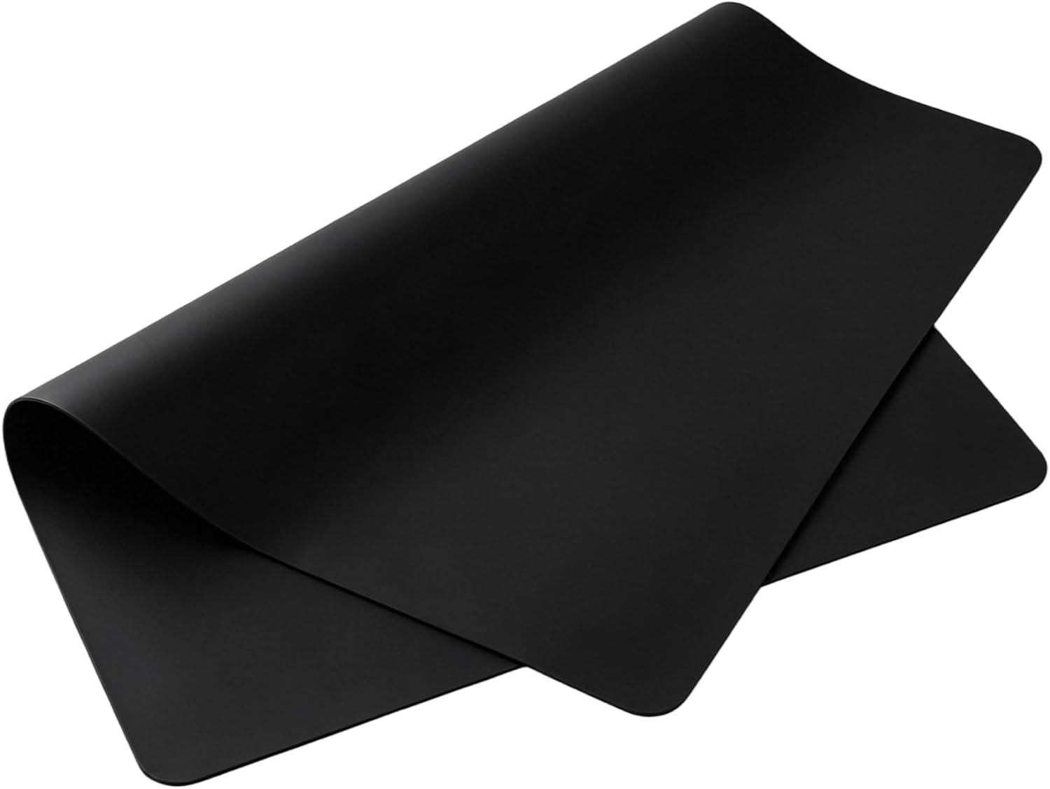 10 Pack Black Silicone Mat, 16 x 12 Inch Large Silicone Placemats Pad for DIY Craft, Home Kitchen Counter, Office