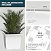 Verel Set of 2 Tall Outdoor Planters - 24 Inch Large Outdoor Planter with Small Planting Pots – Indoor and Outdoor Rectangular Flower Pots for Front Door, Porch, Patio and Deck (White)