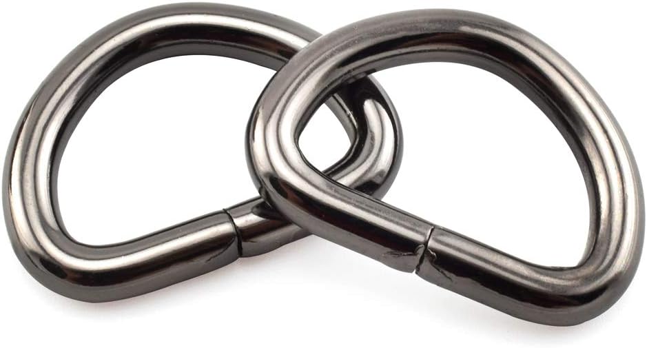 SDTC Tech 12 Pack Heavy Duty Metal D Ring 1 Inch Inside Diameter 4.8mm Thickness for Key Chain Dog Collars Webbing Buckle - Image 2
