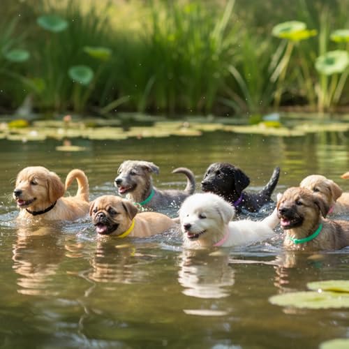 60 Stück Welpenhalsband, 12 Farben Welpen ID Halsbänder Einstellbar Kitten Halsbänder Welpenhalsbänder für Züchter Identification Bandschnur für Neugeborene Welpen Kätzchen Haustiere, 11 cm